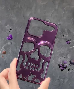 Plated Skull Case Cover For iPhone