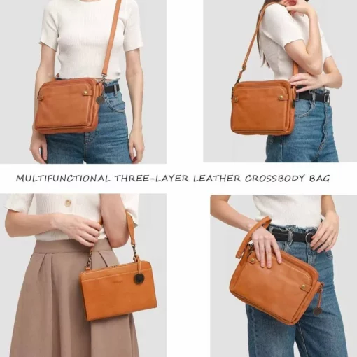 Crossbody Leather Shoulder Bags and Clutches - Image 4