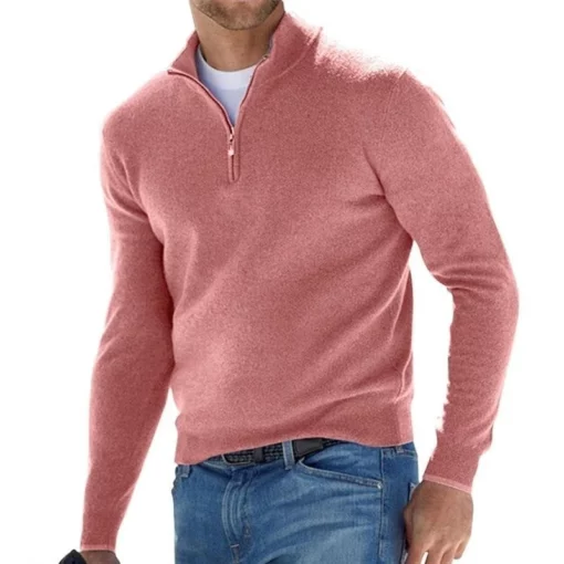 Men's Basic Zipped Sweater - Image 8