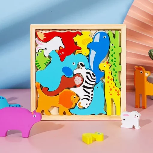 Wooden Toy Dinosaur Puzzles