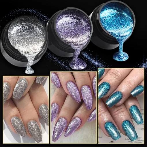 Beauty Glitter Platinum Nail Gel - Image 5