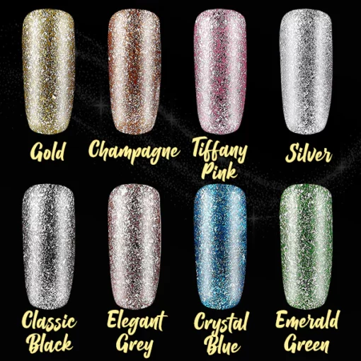 Beauty Glitter Platinum Nail Gel - Image 8