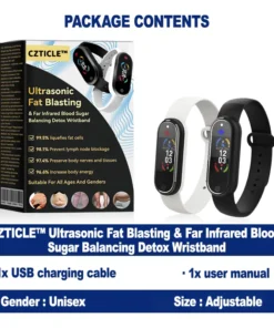 CZTICLE™ Ultrasonic Fat Blasting & Far Infrared Blood Sugar Balancing Detox Wristband