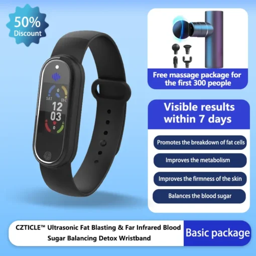 CZTICLE™ Ultrasonic Fat Blasting & Far Infrared Blood Sugar Balancing Detox Wristband