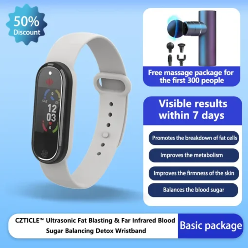 CZTICLE™ Ultrasonic Fat Blasting & Far Infrared Blood Sugar Balancing Detox Wristband