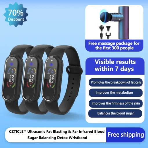 CZTICLE™ Ultrasonic Fat Blasting & Far Infrared Blood Sugar Balancing Detox Wristband