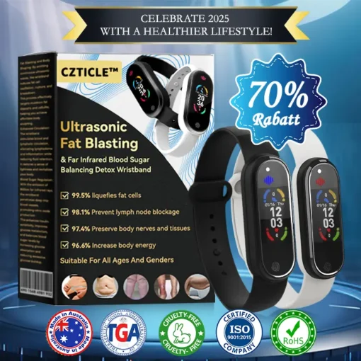 CZTICLE™ Ultrasonic Fat Blasting & Far Infrared Blood Sugar Balancing Detox Wristband