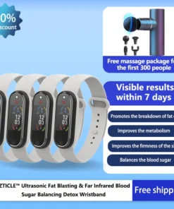 CZTICLE™ Ultrasonic Fat Blasting & Far Infrared Blood Sugar Balancing Detox Wristband